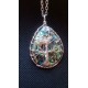 Tree of Life Abalone Shell Wire Wrapped pendant / necklace