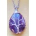 Tree of Life Crystal Gem Pendant / Necklace - Amethyst